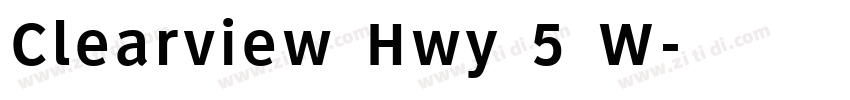 Clearview Hwy 5 W字体转换